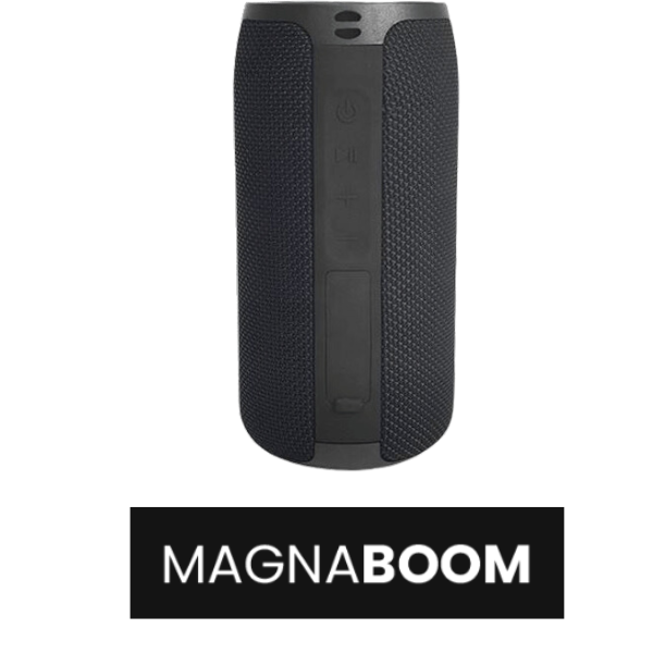 Mega MagnaBOOM Speaker and Logo